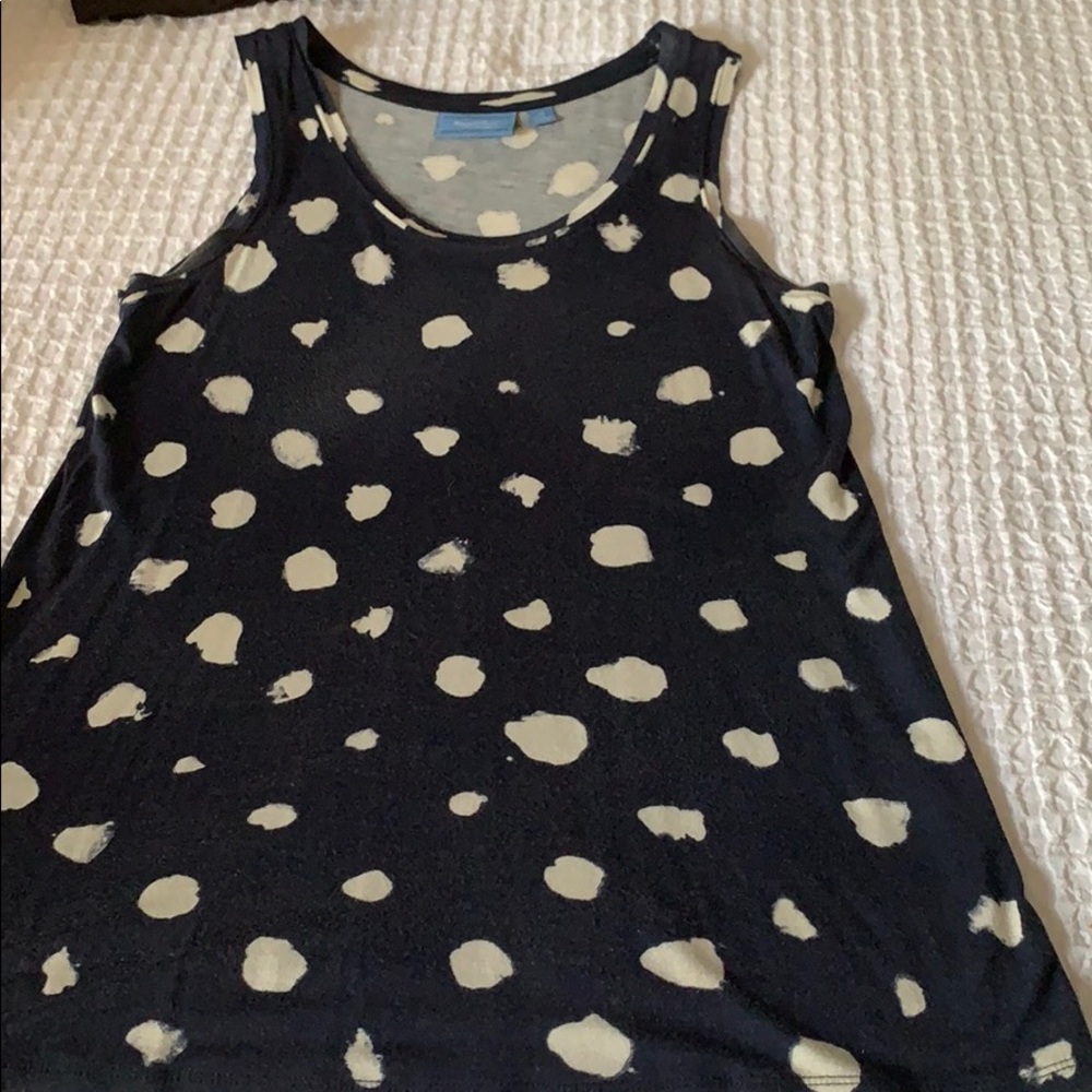 Simply Vera Navy Blue polka dot tank